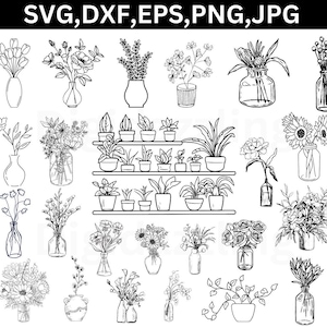 Vaso de flores Svg, Vaso Clipart, Vaso Svg, Flor em vaso Svg, Vaso de buquê Svg, Cerâmica Svg, Vaso de cerâmica Svg