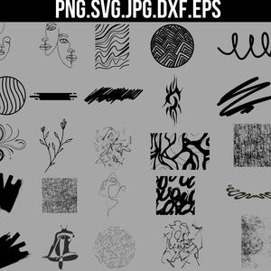 Abstract shapes Svg, Abstract boho shapes Svg, Boho shapes Svg, abstract wall Art