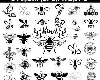 Paquete SVG de abeja, archivos SVG de abeja, SVG de abejorro, SVG de abeja amable, SVG de salvar a las abejas