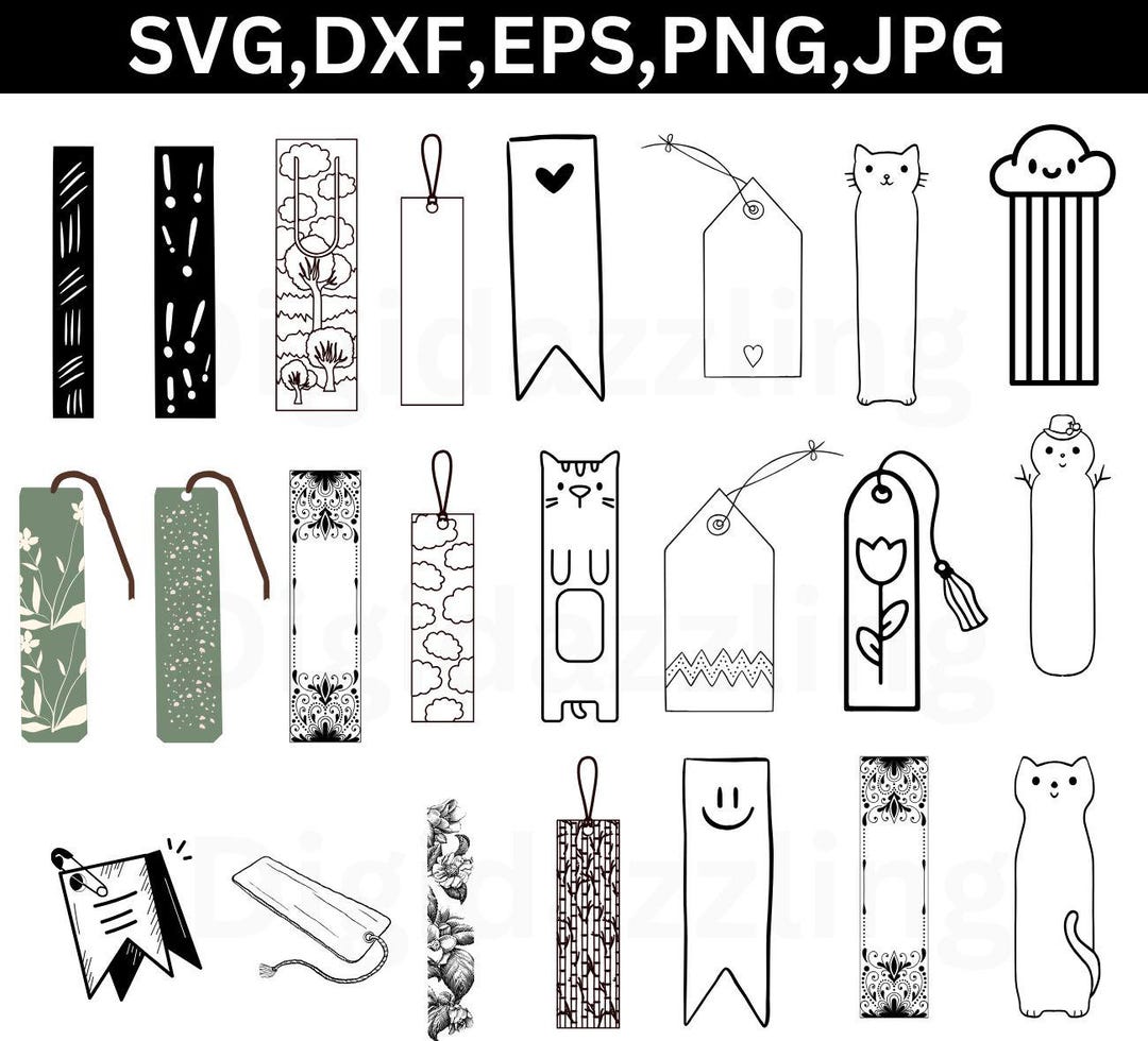 Bookmark Svg Bundle, Floral Bookmark Svg, Bookmark Clipart, Reading Svg ...