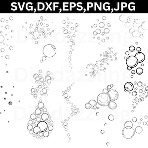 Burbujas Svg, Clip Art de Burbujas, Archivo de Corte de Burbujas, Imagen vectorial de Burbujas, Burbuja de Jabón Svg, Silueta, Svg, Png, Eps, Vector
