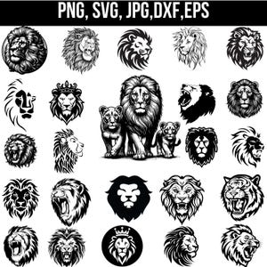 ライオンの頭、ライオンの頭の SVG、ライオンのクリップアート、ライオンの顔のシルエットの SVG、ライオンの顔のシルエットの SVG
