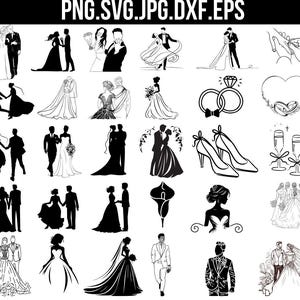 Wedding mega svg Bundle, Bride Svg, Groom Svg, Bridal party Svg