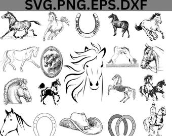Horse Svg, Horse Svg Bundle, Horse Head Svg, Horse Vector,  Horse Lover Svg,  Horse Cut File, Animal Svg