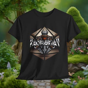 Barbarian D20 Funny Gamer T-shirt