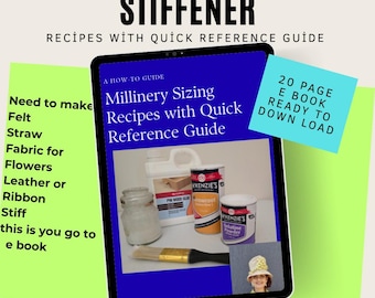 Millinery-Sizing recipes with quick reference guide (pdf)