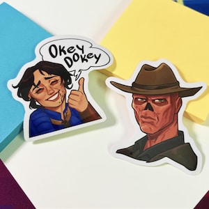 Lucy and Ghoul Fallout Stickers