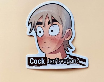 isn&#39;t vegan? Todd Scott Pilgrim Sticker