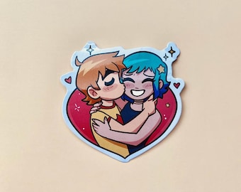 Scott Pilgrim and Ramona Flowers Sticker