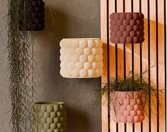 Vaso da parete per interni, moderno e minimalista vaso da parete per giardino verticale, vaso da parete salvaspazio per soggiorno, accessorio decorativo per piante verdi