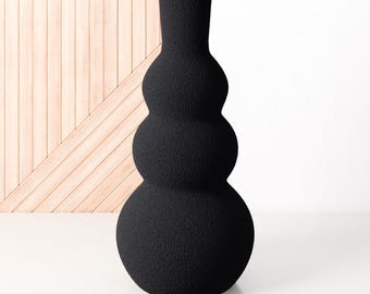 LUNA Sculptural Vase | Playful Curved Design | Eco-Friendly 3D Printed from Recycled Plastic | Modern Home Decor  | Sustainable gift for her