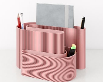 Stijlvolle Bureau Organizer – Duurzame 3D-Geprinte Kantoor Organizer – Modulaire Opberger van Gerecycled Kunststof – Modern Design