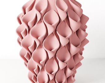 Decorative Vase, Modern Floor Vase, Sustainably 3D printed from recycled bioplastic, Statement piece vase for flowers