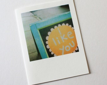 i like you "instant film" card