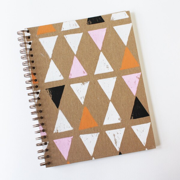 triangle notebook no. 1 ... white, pink, orange, and black on kraft