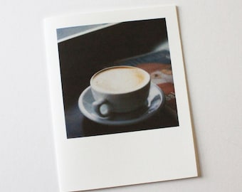 latte at cafe zingaro (seattle) "instant film" card
