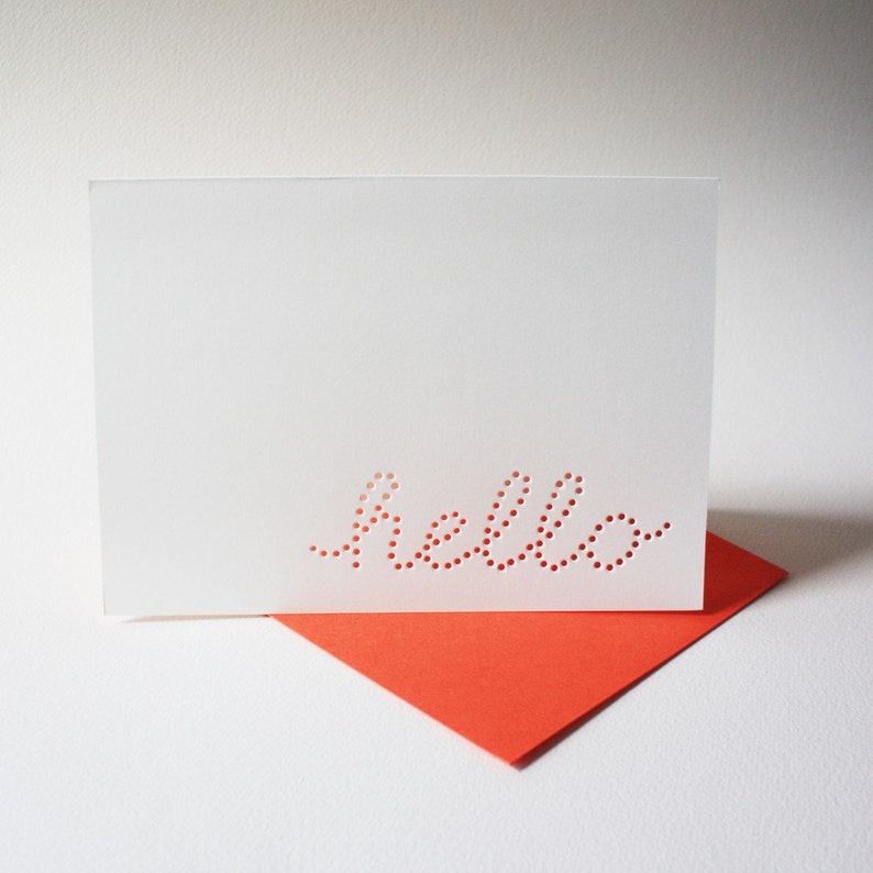 hello cards ... set of 3 blank cards image 1