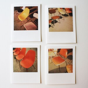 vintage chair instant film cards ... set of 4 blank cards image 3