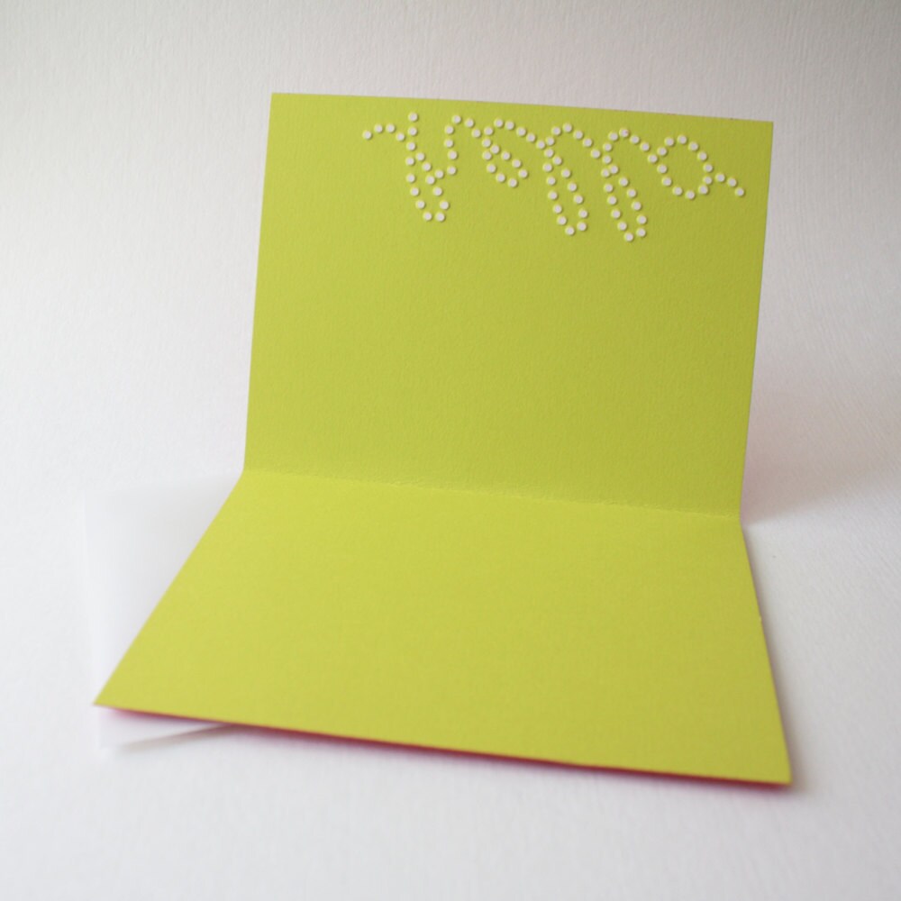 Pink Hello Cards Set of 3 Blank Cards Etsy