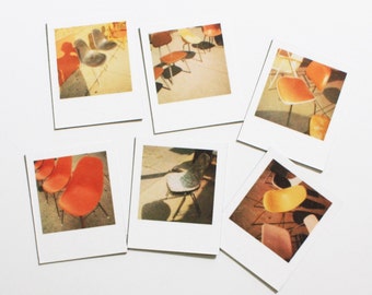 vintage chair "instant film" magnets ... set of 6 magnets