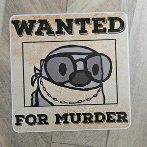 Pegatina Cuervo "buscado por asesinato"