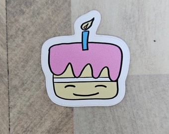 Birthday cake sticker