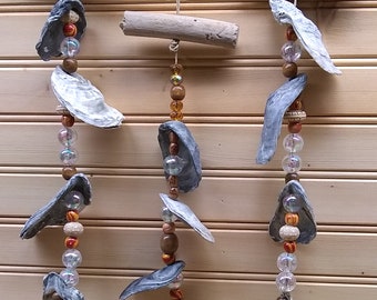 Sea Shell Wind Catcher 3 Piece Set - Yard Decor - Tree Hanger - Sun Catcher - Beachy - Wind Clacker