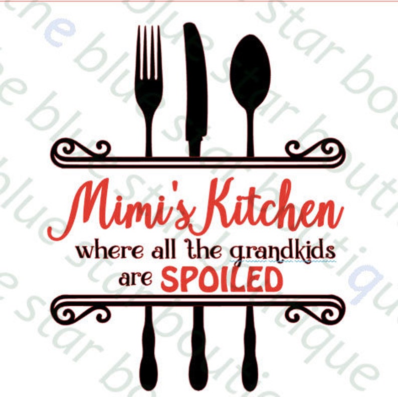Mimi's Kitchen SVG Cut File Svg Jpeg Eps Dxf Png Etsy