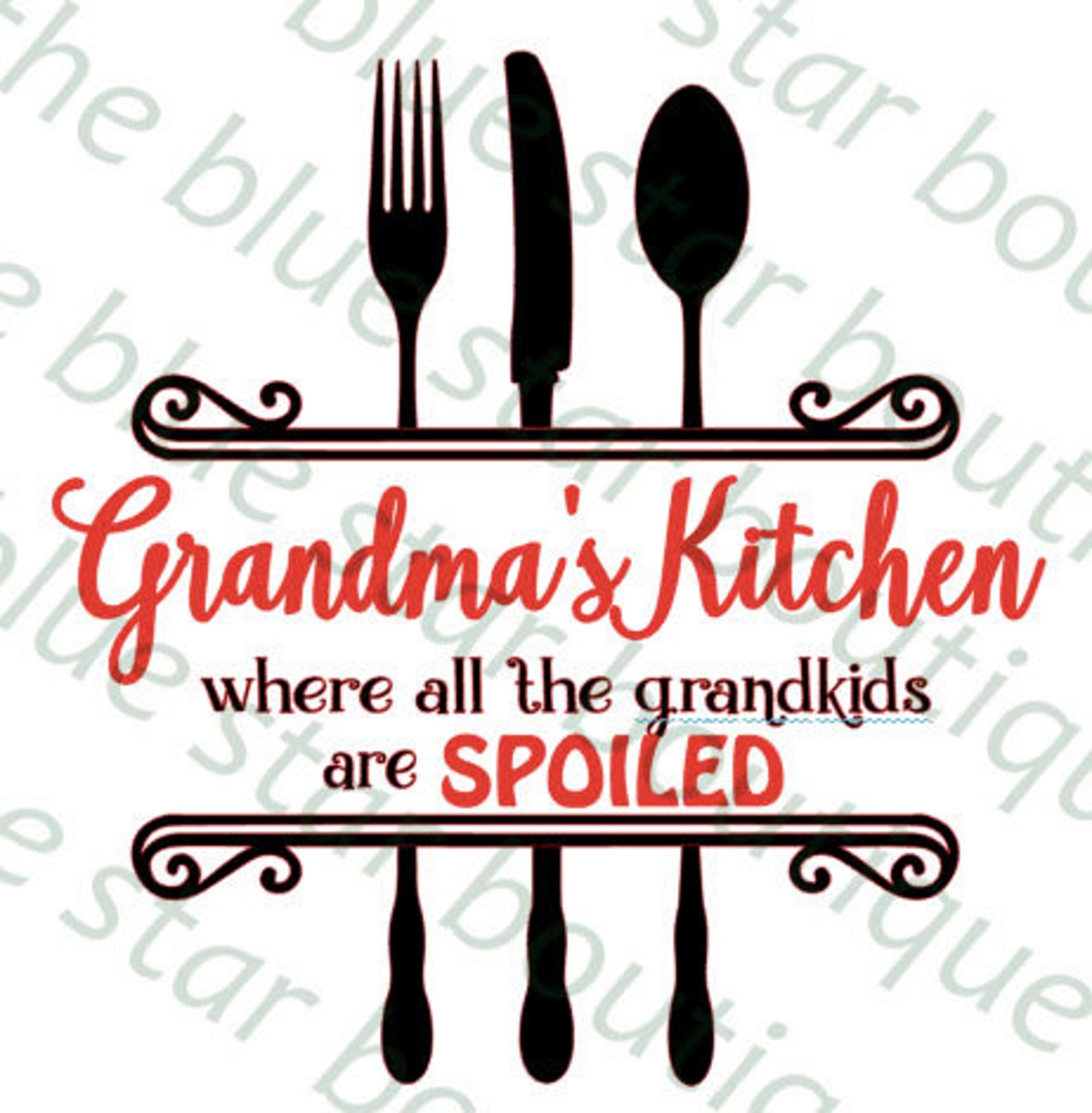Grandma’s Kitchen SVG Cut File svg jpeg eps dxf png | Etsy