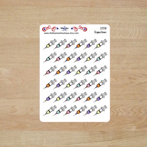 Injection Planner Stickers 1208