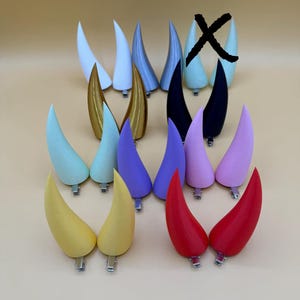 3D-geprinte hoorns: 3,5-inch clip-on cosplay-fursuithoorns