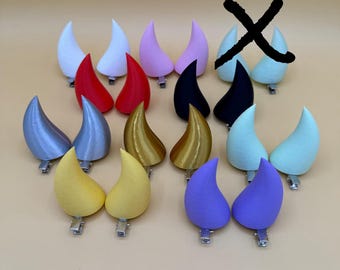 Clip On Horns | Cosplay | Fursuit | 3D Printed Horn | PRINT TO ORDER