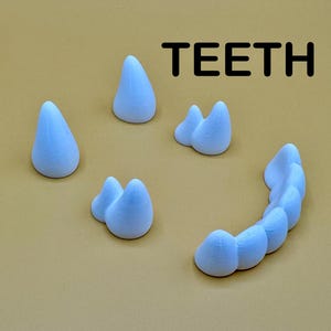 Fursuit/Costume Teeth - Two Sizes Available - 3D Printed