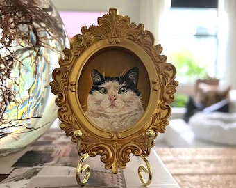 Custom Pet Portrait, Acrylic Hand-Painted Mini Pet Portrait, Dog Portrait from Photo, Cat Portrait, Personalized Pet Art, Pet Memorial Gift