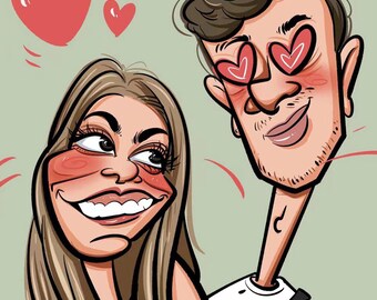 Caricature Portrait, Custom Ugly Portrait, Hilarious Line Drawing, Pet Caricature, Custom Family Gift, Parody Portrait, Quirky Pet Portrait
