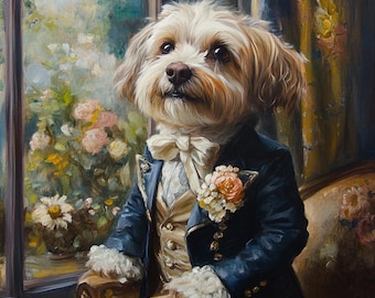 Portrait de chat royal personnalisé, peinture de chat de la Renaissance, cadeau pour amoureux des animaux de compagnie, portrait d'animal de compagnie royal, portrait de chat, oeuvre d'art d'animal de compagnie noble, portrait d'animal de compagnie britannique