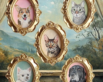 Retrato de mascota acrílico 100 % hecho a mano, retrato de perro, retrato de gato, retrato de mascota personalizado a partir de una foto, recuerdo de mascota, regalo de Navidad, regalo para dueños de mascotas.