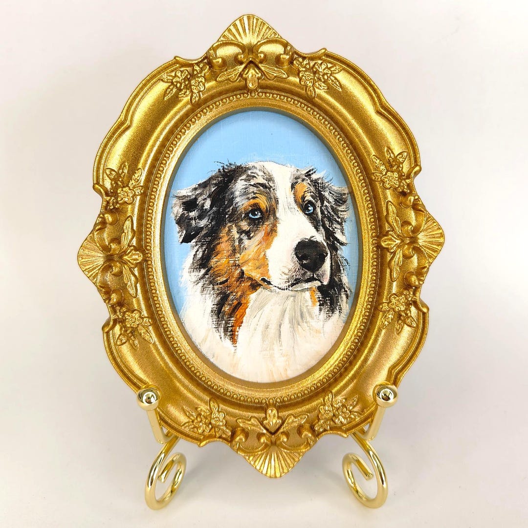 Custom Hand-painted Pet Memorial Portrait– Dog or Cat Remembrance Gift ...
