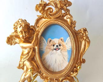 Pintura al óleo de mascotas 100% hecha a mano, retrato de perro, retrato de gato, retrato personalizado de mascota a partir de foto, recuerdo de mascota, regalo para la pérdida de una mascota, arte navideño