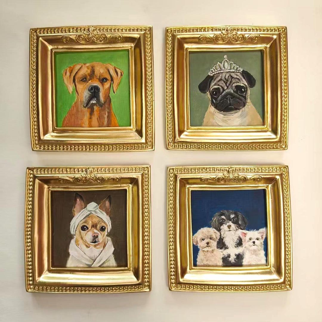 Custom Hand-painted Pet Memorial Portrait– Dog or Cat Remembrance Gift ...