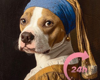 Custom Royal Dog Portrait, Renaissance Cat Painting, Pet Lovers Gift, Royal Pet Portrait, Pet Portrait gift, Pet Memorial Gift, Wall Decor