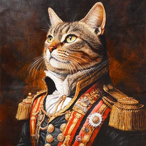 Custom Royal Pet Portrait Renaissance Cat Painting Regal Dog Portraits Cat Wall Art Pet Memorial Gift Wall Decor Animal painting