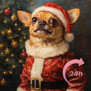 Christmas Pet Portrait, Custom Royal Pet Portrait, Pet Christmas Gift, Exotic Pet Portrait, Christmas Gift, Royal Cat Portrait, Family Gift