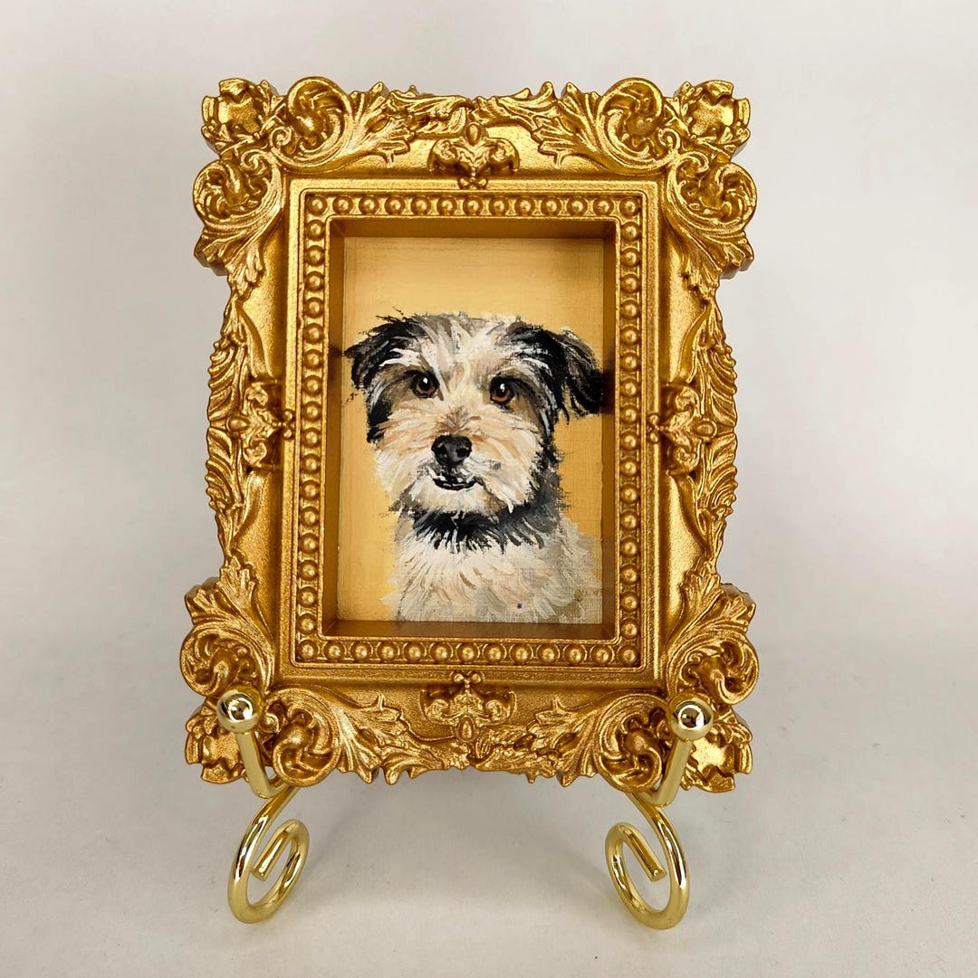 Custom Hand-painted Pet Memorial Portrait, Dog or Cat Remembrance Gift ...