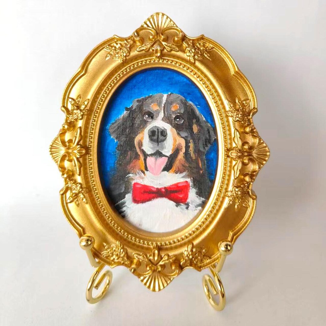 Custom Hand-painted Pet Memorial Portrait, Dog or Cat Remembrance Gift ...
