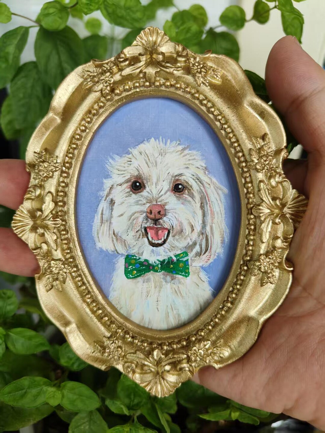 Custom Hand-painted Pet Memorial Portrait, Dog or Cat Remembrance Gift ...