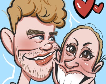 Caricature Portrait, Custom Ugly Portrait, Hilarious Line Drawing, Pet Caricature, Custom Family Gift, Parody Portrait, Quirky Pet Portrait