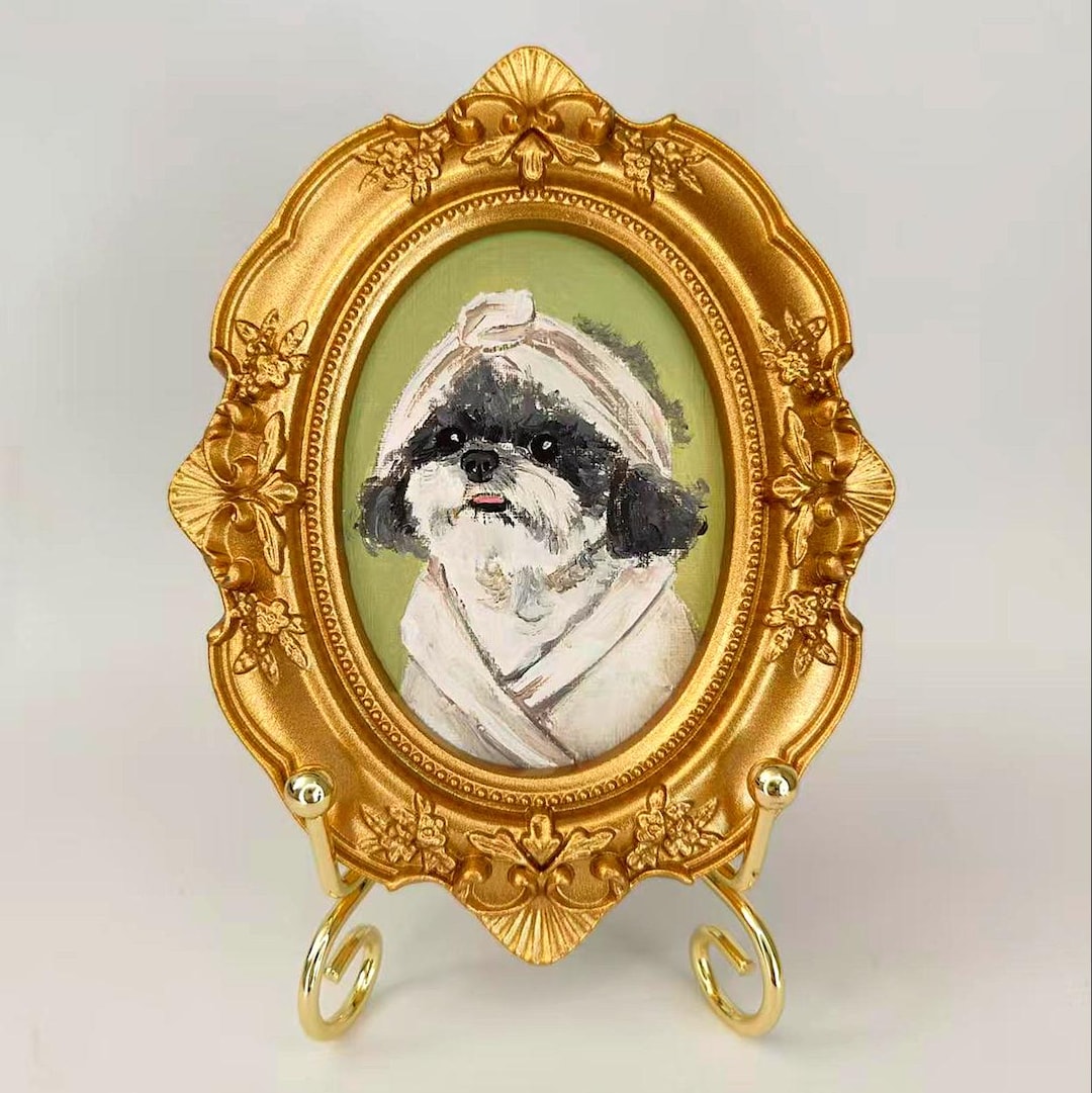 Custom Hand-painted Pet Memorial Portrait– Dog or Cat Remembrance Gift ...