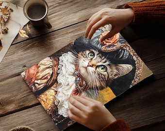 Royal Pet Portrait, Royal Pet Jigsaw, Regal Cat Jigsaw, Pet Gift, Royal Animal Painting Puzzle, Custom Puzzle, Custom Pet Portrait Puzzle