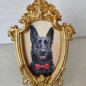 100% Handmade Acrylic Pet Portrait,Dog Portrait,Cat Portrait,Custom Pet Portrait from Photo,Pet Memorial,Mini Art,Hand Painted Pet Portrait